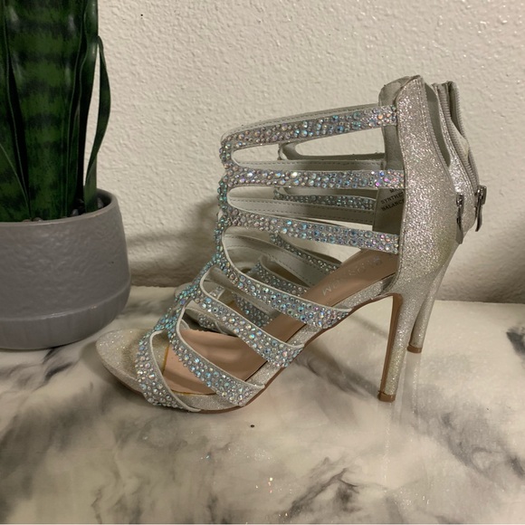 DE Blossom glitter heels women’s 7 - Picture 4 of 9